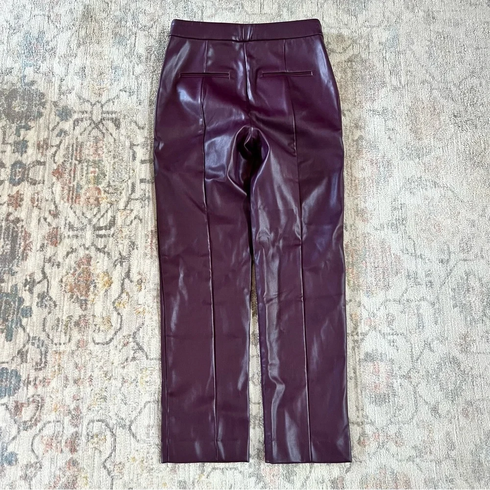 Ann Taylor Faux Leather High Rise Eva Ankle Pants - Picture 7 of 8